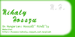 mihaly hosszu business card